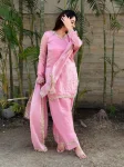 1FANCY FENDY SATIN MIRROR AND MOTI WITH LACE BORDER WORK TOP PALAZZO WITH DUPATTA FESTIVE WEAR WHOLESALE PRICE ETHNIC GARMENT (8)
