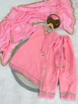 1FANCY FENDY SATIN MIRROR AND MOTI WITH LACE BORDER WORK TOP PALAZZO WITH DUPATTA FESTIVE WEAR WHOLESALE PRICE ETHNIC GARMENT (8)