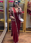 1MODERN CHINON EMBROIDERY WORK READY TO WEAR SAREE WITH FULL STITCHED JACKET AND BLOUSE PARTY WEAR WHOLESALE PRICE ETHNIC GARMENT (16)