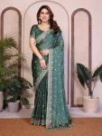 1MODERN RANGOLI SILK EMBROIDERY WORK LACE BORDER SAREE WITH UNSTITCHED BLOUSE FESTIVE WEAR WHOLESALE PRICE ETHNIC GARMENT (15)