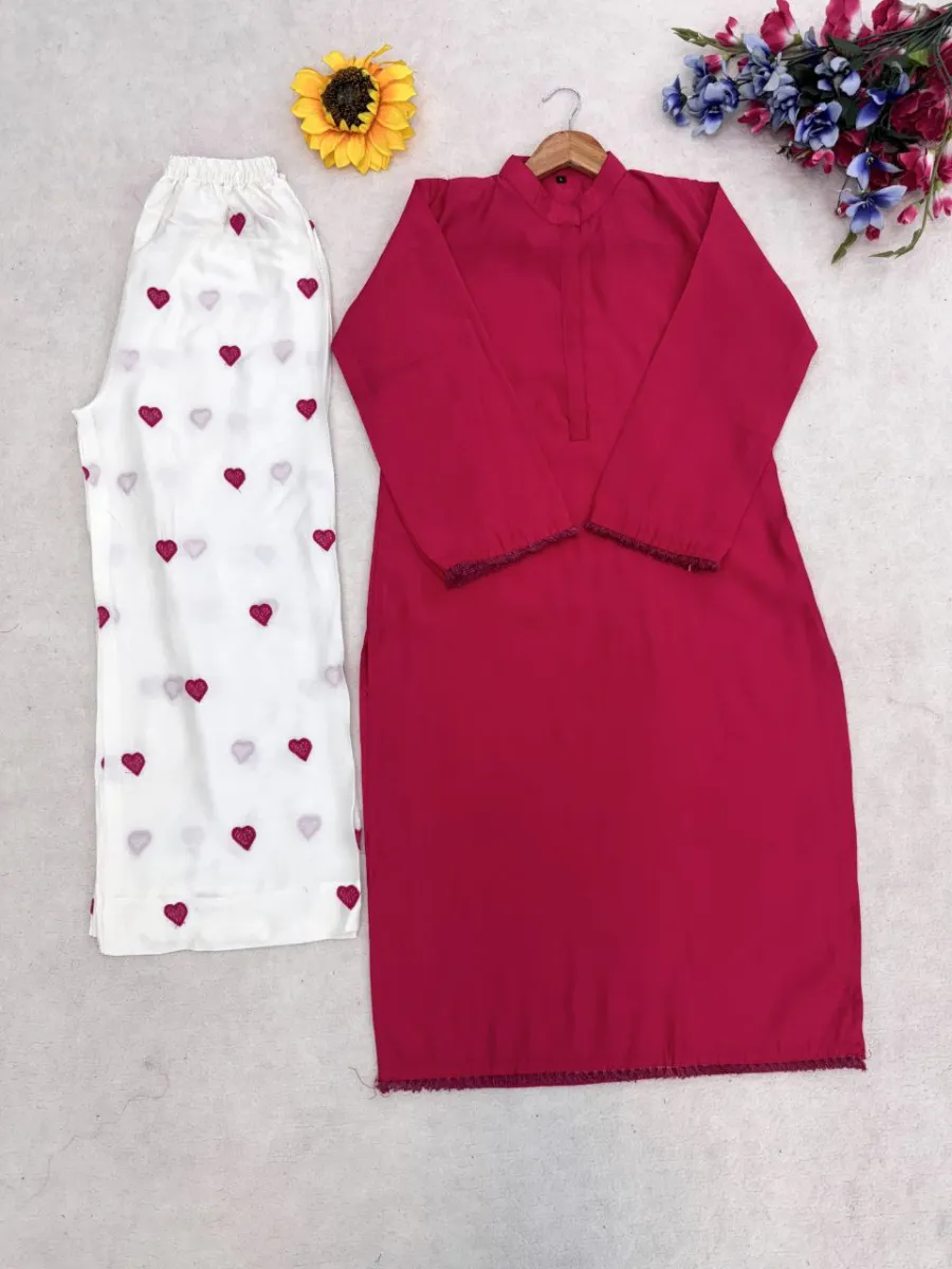 1MODERN ROMAN SILK LACE WORK TOP PALAZZO SET DAILY WEAR WHOLESALE PRICE ETHNIC GARMENT (9)