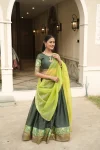 1MODERN SHIMMER WEAVING BORDER AND SILVER-GOLDEN ZARI DETAILING AND BORDER WORK LEHENGA CHOLI WITH DUPATTA FESTIVE WEAR WHOLESALE PRICE ETHNIC GARMENT (34)
