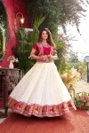 1MODERN VICHITRA EMBROIDERY THREAD WORK LEHNEGA CHOLI WITH KOTI PARTY WEAR WHOLESALE PRICE ETHNIC GARMENT (7)