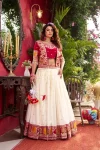 1MODERN VICHITRA EMBROIDERY THREAD WORK LEHNEGA CHOLI WITH KOTI PARTY WEAR WHOLESALE PRICE ETHNIC GARMENT (7)