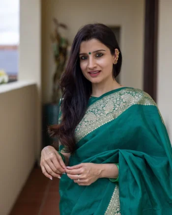 NEW ARRIVAL LICHI SILK RICH PALLU & JACQUARD WORK SAREE WITH UNSTITCHED BLOUSE RAMA