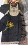 1NEW ARRIVAL SLUB COTTON CUT PASTE EMBROIDERY WORK TOP BOTTOM WITH DUPATTA FESTIVE WEAR WHOLESALE PRICE ETHNIC GARMENT (35)