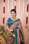 1NEW ARRIVAL TWO TONE SILK ZARI MOTIFS WITH WOVEN CONTRAST ZARI PALLU AND BORDER WORK SAREE WITH UNSTITCHED BLOUSE FESTIVE WEAR WHOLESALE PRICE ETHNIC GARMMENT (35)