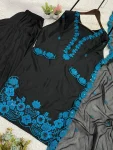 1RICH LOOK CREPE SILK SEQUENCE EMBROIDERY WORK TOP PATIYALA WITH DUPATTA CASUAL WEAR WHOLESALE PRICE ETHNIC GARMENT (24)