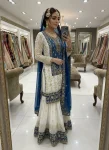 1RICH LOOK GEORGETTE SEQUENCE & ZARI EMBROIDERY WITH PEARL MOTI WORK TOP SHARARA WITH DUPATTA FESTIVE WEAR WHOLESALE PRICE ETHNIC GARMENT (15)