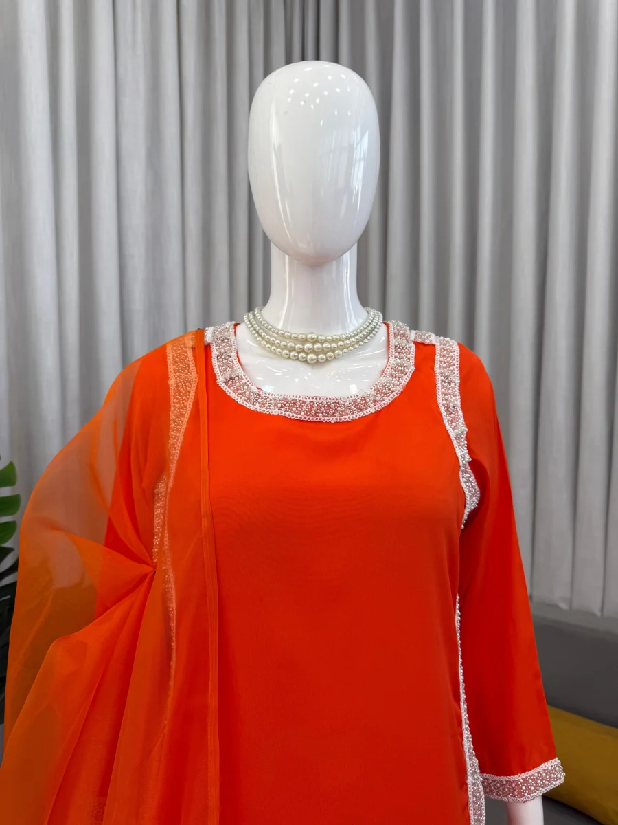 1RICH LOOK NATURAL CREPE BEADS LACE BORDER WORK TOP PALAZZO WITH DUPATTA FESTIVE WEAR WHOLESALE PRICE ETHNIC GARMENT (5)