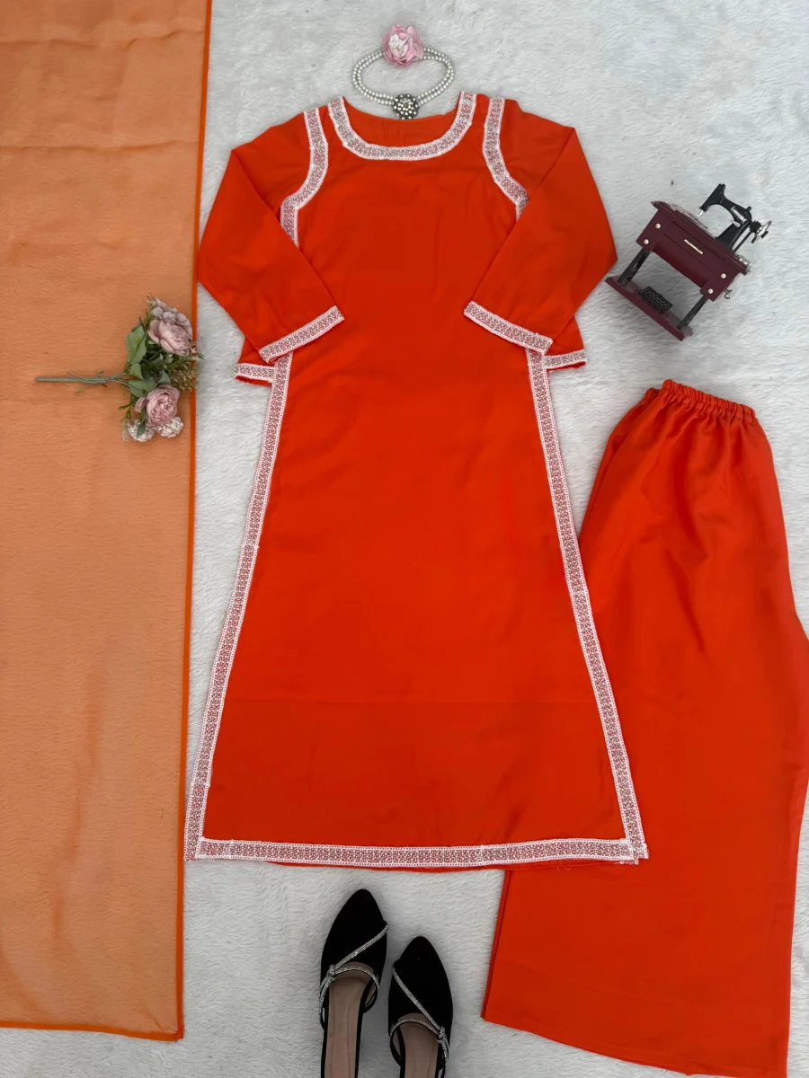 1RICH LOOK NATURAL CREPE BEADS LACE BORDER WORK TOP PALAZZO WITH DUPATTA FESTIVE WEAR WHOLESALE PRICE ETHNIC GARMENT (7)