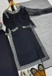 1RICH LOOK NATURAL SILK EMBROIDERY SEQUENCE WITH PEARL HAND WORK TOP PALAZZO WITH DUPATTA FESTIVE WEAR WHOLESALE PRICE ETHNIC GARMENT (13)