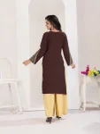 1RICH LOOK RAYON EMBROIDERY WORK KURTI PALAZZO SET FESTIVE WEAR WHOLESALE PRICE ETHNIC GARMENT (11)