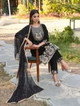 1RICH LOOK VELVET BEADS, PIPE & 3 MM SEQUENCE WORK TOP BOTTOM WITH DUPATTA FESTIVE WEAR WHOLESALE PRICE ETHNIC GARMENT (4)