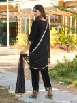 1RICH LOOK VELVET BEADS, PIPE & 3 MM SEQUENCE WORK TOP BOTTOM WITH DUPATTA FESTIVE WEAR WHOLESALE PRICE ETHNIC GARMENT (4)