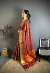 1TRENDING BANARASI TISSUE BUTTI WORK WITH HEAVY BORDER SAREE WITH UNSTITCHED BLOUSE FESTIVE WEAR WHOLESALE PRICE ETHNIC GARMENT (6)