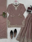 1TRENDING NATURAL CREPE THREAD WITH SEQUENCE & FANCY LACE WORK TOP PALAZZO WITH DUPATTA FESTIVE WEAR WHOLESALE PRICE ETHNIC GARMENT (3)