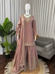 1TRENDING NATURAL CREPE THREAD WITH SEQUENCE & FANCY LACE WORK TOP PALAZZO WITH DUPATTA FESTIVE WEAR WHOLESALE PRICE ETHNIC GARMENT (3)