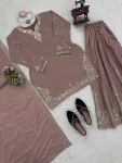 1TRENDING NATURAL CREPE THREAD WITH SEQUENCE & FANCY LACE WORK TOP PALAZZO WITH DUPATTA FESTIVE WEAR WHOLESALE PRICE ETHNIC GARMENT (3)