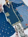 20RICH LOOK GEORGETTE EMBROIDERY 3MM SEQUENCE WITH HAND WORK TOP SHARARA WITH DUPATTA FESTIVE WEAR WHOLESALE PRICE ETHNIC GARMENT (11)