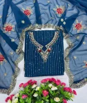 20RICH LOOK GEORGETTE EMBROIDERY 3MM SEQUENCE WITH HAND WORK TOP SHARARA WITH DUPATTA FESTIVE WEAR WHOLESALE PRICE ETHNIC GARMENT (11)