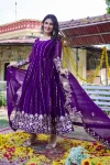 20RICH LOOK GEORGETTE SEQUENCE EMBROIDERY WORK GOWN WITH DUPATTA WEDDING WEAR WHOLESALE PRICE ETHNIC GARMENT (16)