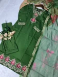 21MODERN TABBY SILK EMBROIDERY WORK TOP BOTTOM WITH DUPATTA FESTIVE WEAR WHOLESALE PRICE ETHNIC GARMENT (12)