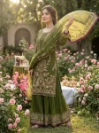 22DESIGNER GEORGETTE EMBROIDERY SEQUENCE WITH RIVET MOTI WORK TOP PALAZZO WITH DUPATTA FESTIVE WEAR WHOLESALE PRICE ETHNIC GARMENT (2)