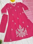 22DESIGNER MUSLIN EMBROIDERY DORI WORK TOP BOTTOM WITH DUPATTA FESTIVE WEAR WHOLESALE PRICE ETHNIC GARMENT (15)