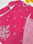22DESIGNER MUSLIN EMBROIDERY DORI WORK TOP BOTTOM WITH DUPATTA FESTIVE WEAR WHOLESALE PRICE ETHNIC GARMENT (15)