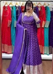 23RICH LOOK JACQUARD WEAVING WORK GOWN WITH DUPATTA FESTIVE WEAR WHOLESALE PRICE ETHNIC GARMENT (18)