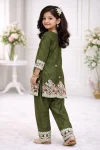 28MODERN CHINON SILK EMBROIDERY SEQUENCE WORK KID’S TOP BOTTOM WITH DUPATTA FESTIVE WEAR WHOLESALE PRICE ETHNIC GARMENT (19)