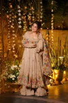 2DESIGNER CRUNCHY SILK MULTI EMBROIDERY & SEQUENCE WORK GOWN PALAZZO WITH DUPATTA WEDDING WEAR WHOLESALE PRICE ETHNIC GARMENT (15)
