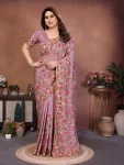 2DESIGNER CRUSH SILK LUCKNOWI EMBROIDERY WORK SAREE WITH UNSTITCHED BLOUSE WEDDING WEAR WHOLESALE PRICE ETHNIC GARMENT (19)
