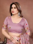 2DESIGNER CRUSH SILK LUCKNOWI EMBROIDERY WORK SAREE WITH UNSTITCHED BLOUSE WEDDING WEAR WHOLESALE PRICE ETHNIC GARMENT (19)