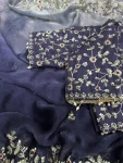 2DESIGNER FENDY CHIFFON SEQUENCE EMBROIDERY WORK SAREE WITH UNSTITCHED BLOUSE WEDDING WEAR WHOLESALE PRICE ETHNIC GARMENT (16)