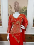 2DESIGNER GEORGETTE EMBROIDERY THREAD & SEMI BEADS WORK READY TO WEAR WHOLESALE PRICE ETHNIC GARMENT (15)