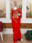 2DESIGNER GEORGETTE EMBROIDERY THREAD & SEMI BEADS WORK READY TO WEAR WHOLESALE PRICE ETHNIC GARMENT (15)
