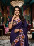2DESIGNER MANIPURI SILK MULTI COLOUR THREAD EMBROIDERY WITH CUTWORK SAREE WITH UNSTITCHED BLOUSE WEDDING WEAR WHOLESALE PRICE ETHNIC GARMENT (1)
