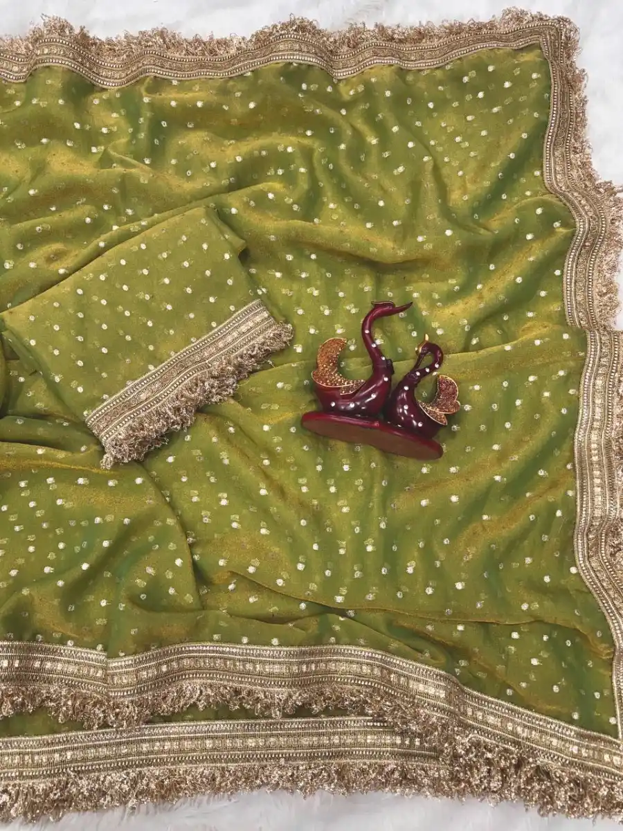 2DESIGNER TABBY SILK FLORAL PRINT WITH BEADS AND CUTDANA HANDWORK SAREE WITH UNSTITCHED BLOUSE WEDDING WEAR WHOLESALE PRICE ETHNIC GARMENT (17)