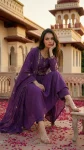 2FANCY CHANDERI SILK EMBROIDERY WORK TOP BOTTOM WITH DUPATTA FESTIVE WEAR WHOLESALE PRICE ETHNIC GARMENT (13)