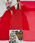 2FANCY GEORGETTE CHIN SEQUENCE WORK TOP PALAZZO WITH DUPATTA FESTIVE WEAR WHOLESALE PRICE ETHNIC GARMENT (11)