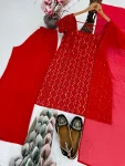 2FANCY GEORGETTE CHIN SEQUENCE WORK TOP PALAZZO WITH DUPATTA FESTIVE WEAR WHOLESALE PRICE ETHNIC GARMENT (11)