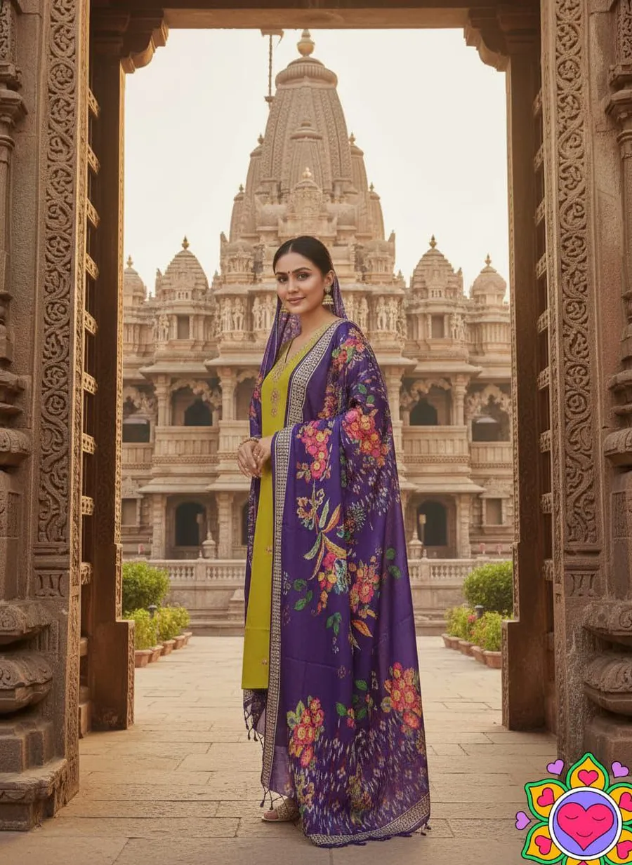 2FANCY SLUB COTTON EMBROIDERY WORK TOP BOTTOM WITH DUPATTA FESTIVE WEAR WHOLESALE PRICE ETHNIC GARMENT (10)