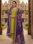 2FANCY SLUB COTTON EMBROIDERY WORK TOP BOTTOM WITH DUPATTA FESTIVE WEAR WHOLESALE PRICE ETHNIC GARMENT (11)