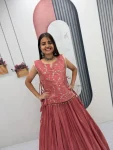 2MODERN CRUNCHY SILK PLAIN LEHENGA CHOLI WITH THREAD AND SEQUENCE WORK JACKET WEDDING WEAR WHOLESALE PRICE ETHNIC GARMENT (19)
