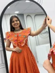2MODERN ROMAN EMBROIDERY THREAD & KHATLI WORK GOWN FESTIVE WEAR WHOLESALE PRICE ETHNIC GARMENT (2)