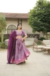 2MODERN SHIMMER WEAVING BORDER AND SILVER-GOLDEN ZARI DETAILING AND BORDER WORK LEHENGA CHOLI WITH DUPATTA FESTIVE WEAR WHOLESALE PRICE ETHNIC GARMENT (29)