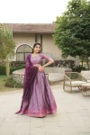 2MODERN SHIMMER WEAVING BORDER AND SILVER-GOLDEN ZARI DETAILING AND BORDER WORK LEHENGA CHOLI WITH DUPATTA FESTIVE WEAR WHOLESALE PRICE ETHNIC GARMENT (29)