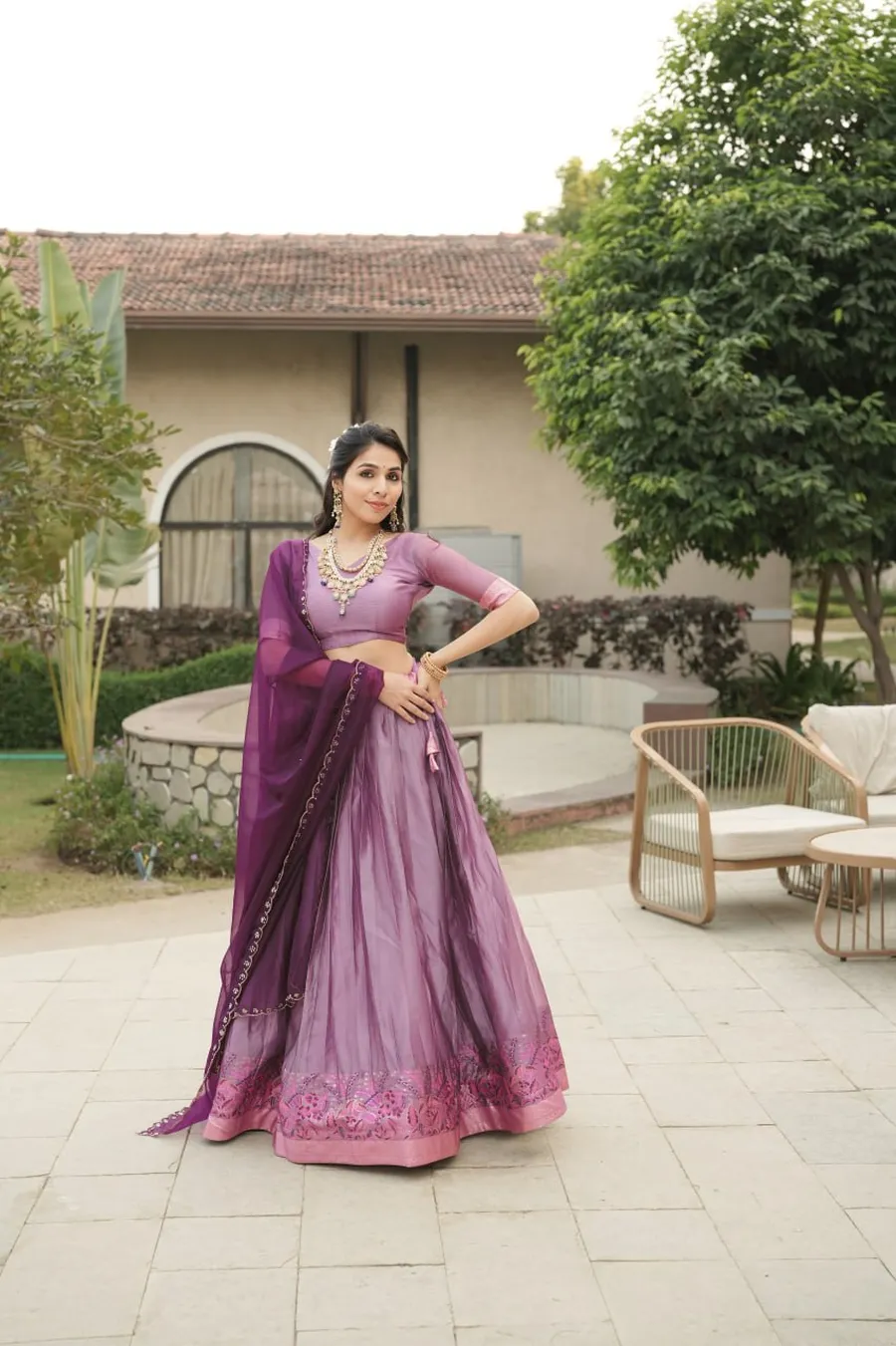 2MODERN SHIMMER WEAVING BORDER AND SILVER-GOLDEN ZARI DETAILING AND BORDER WORK LEHENGA CHOLI WITH DUPATTA FESTIVE WEAR WHOLESALE PRICE ETHNIC GARMENT (36)